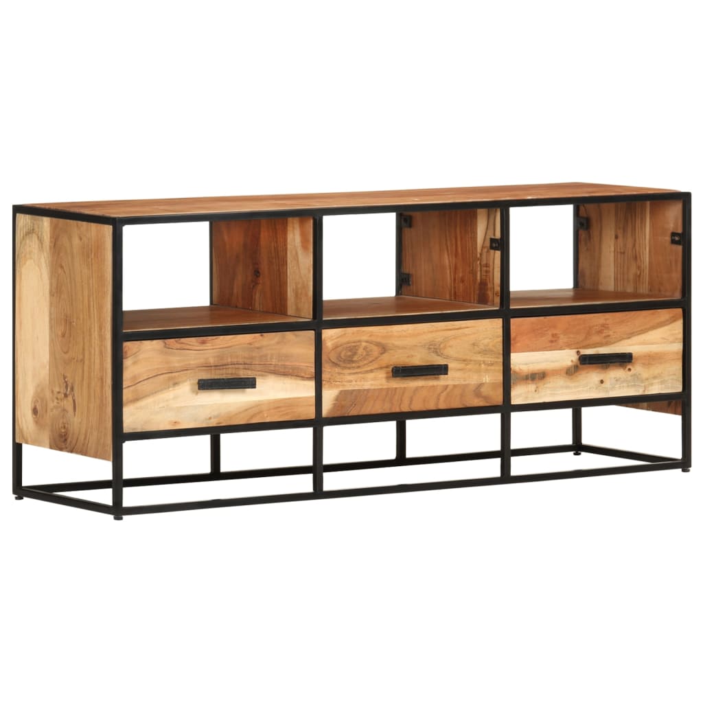 Tv Stand 43.3&quot;X.8&quot;X7.7&quot; Rough Mango Wood