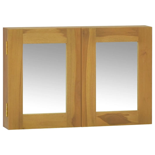 Mirror Cabinet 23.6&quot;X3.9&quot;X15.7&quot; Solid Wood Teak