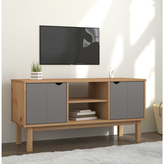 Tv Stand Otta 44.7&quot;X6.9&quot;X22.4&quot; Solid Wood Pine