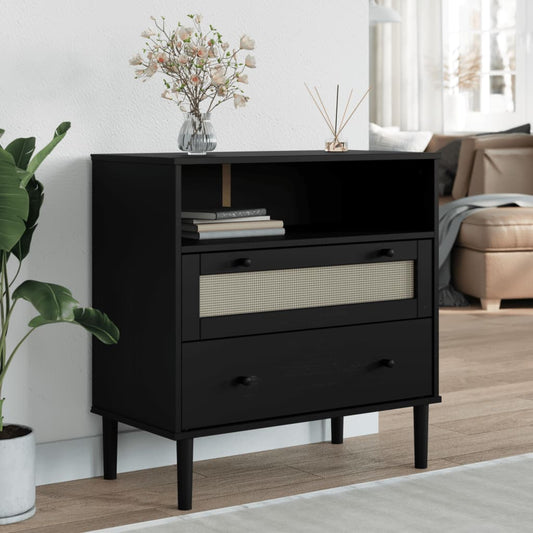 Sideboard Senja Rattan Look 3.5&quot;X5.7&quot;X3.5&quot; Solid Wood Pine
