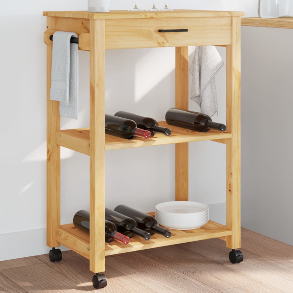 Kitchen Trolley Monza Solid Wood Pine