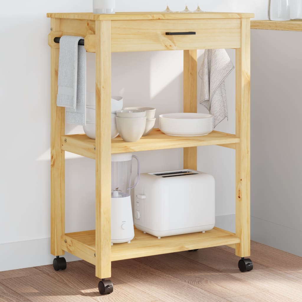 Kitchen Trolley Monza Solid Wood Pine