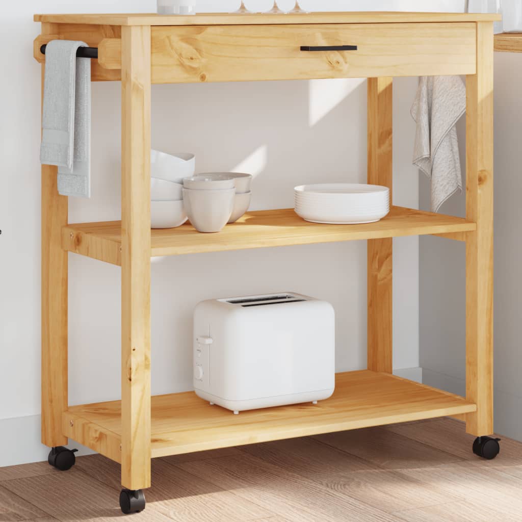 Kitchen Trolley Monza Solid Wood Pine