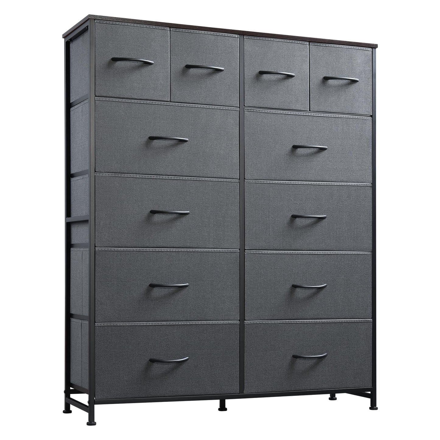 Tall Dresser for Bedroom with 12 Drawers, Dressers & Chests of Drawers, Fabric Dresser