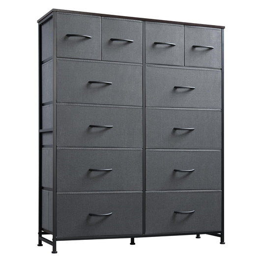 Tall Dresser for Bedroom with 12 Drawers, Dressers & Chests of Drawers, Fabric Dresser