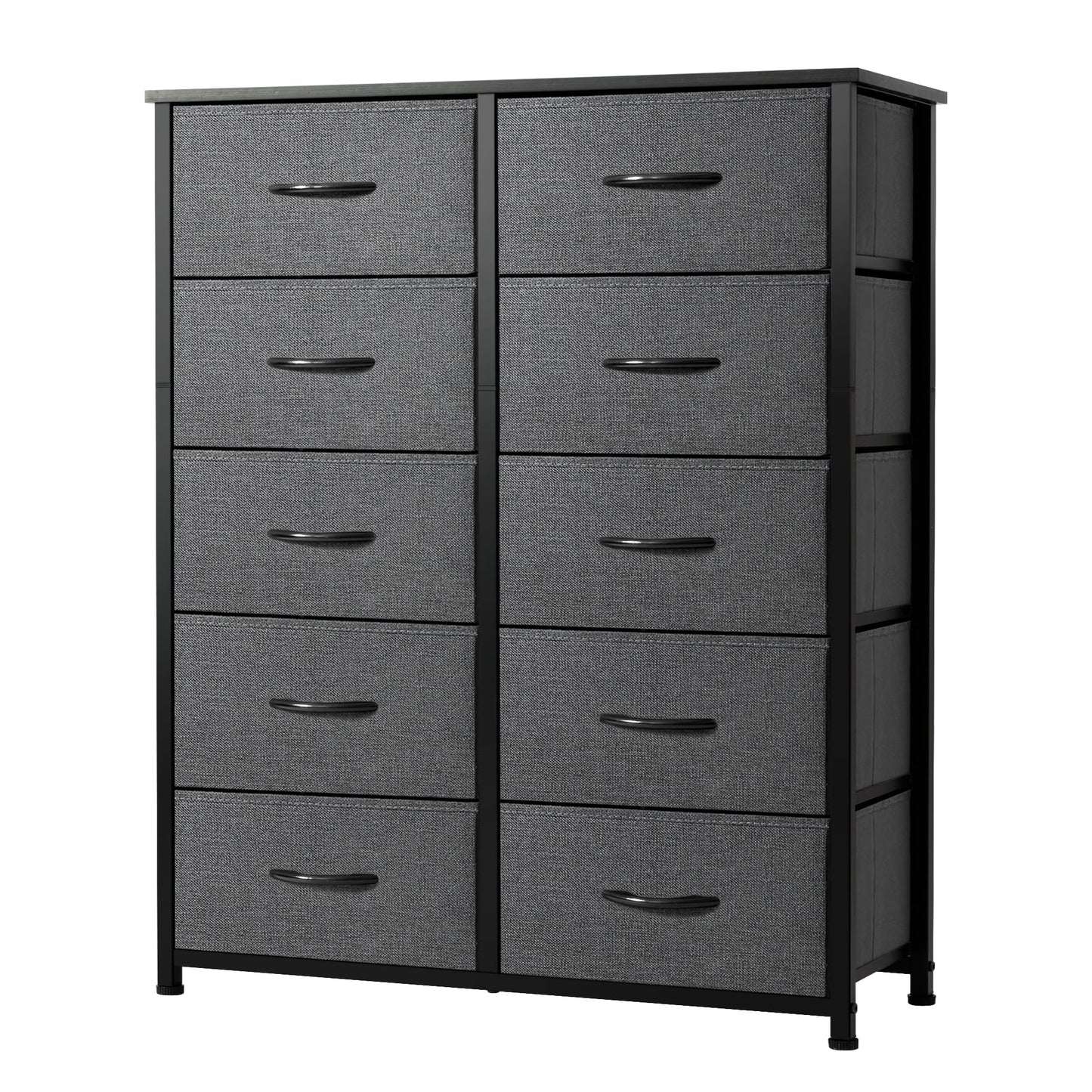 10 Drawer Dresser - Fabric Storage Tower, Organizer Unit for Bedroom, Living Room