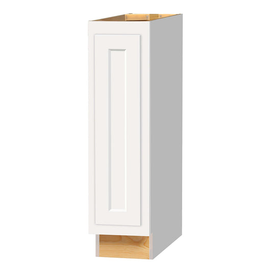 Tray Cabinet - Dwhite Shaker - 9 Inch W x 34.5 Inch H x 24 Inch D