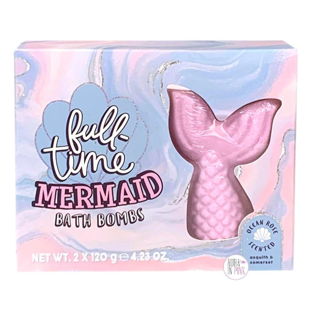 Asquith & Somerset Full-Time Mermaid Tails Ocean Rose Scented Bath Bombs Set of 2