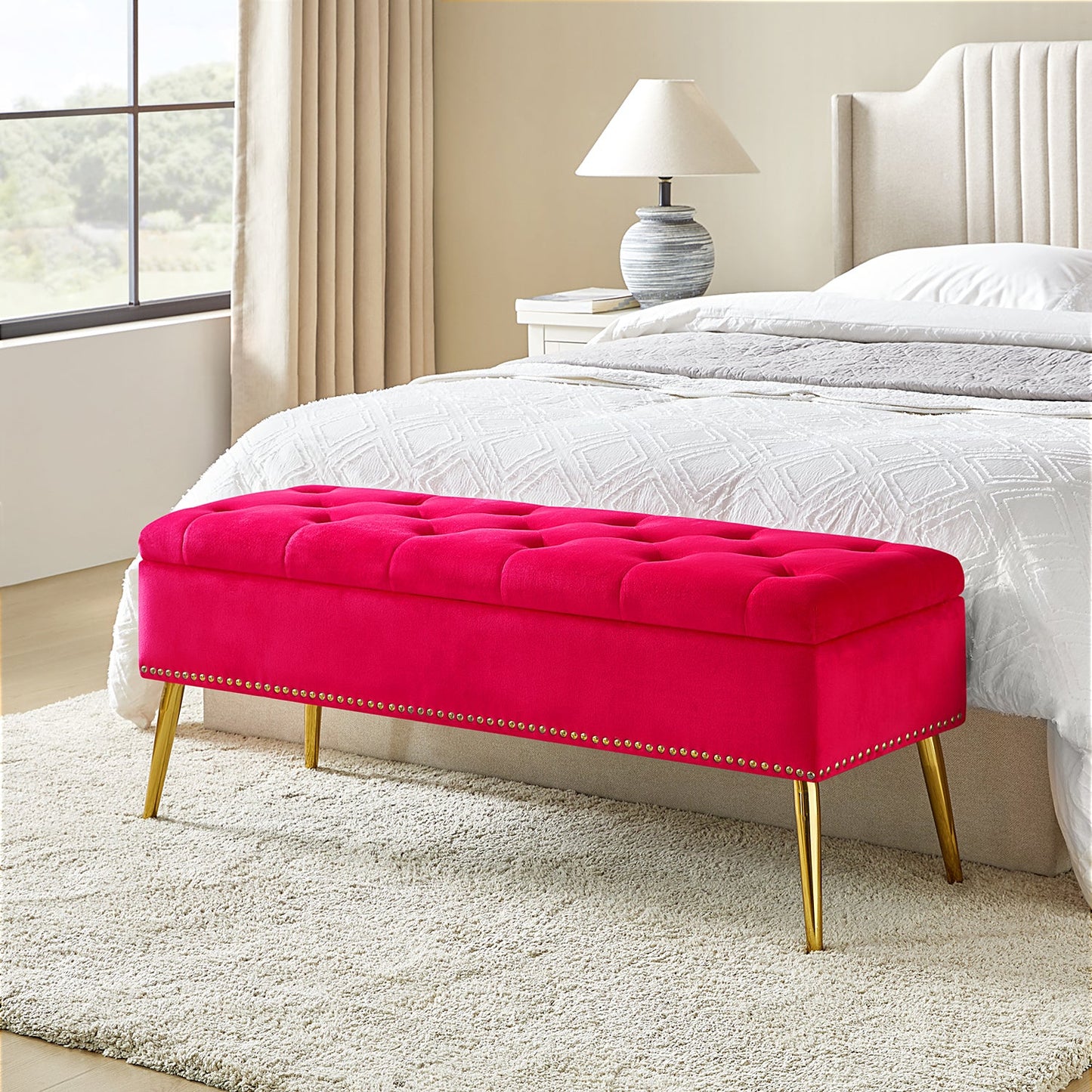 Lenore Upholstered Storage Bench
