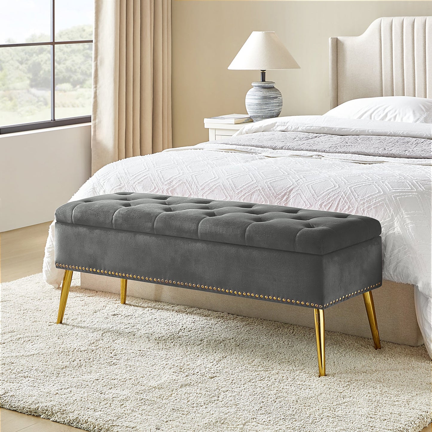 Lenore Upholstered Storage Bench
