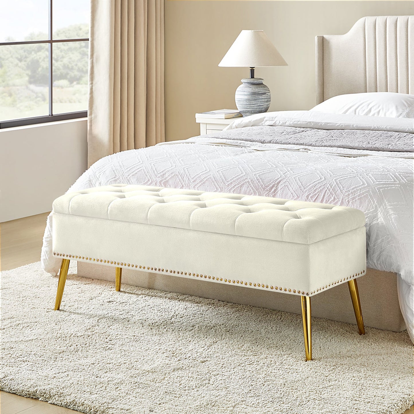 Lenore Upholstered Storage Bench