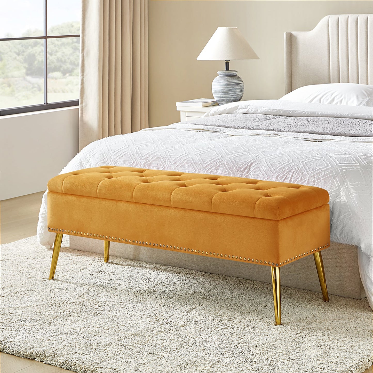 Lenore Upholstered Storage Bench
