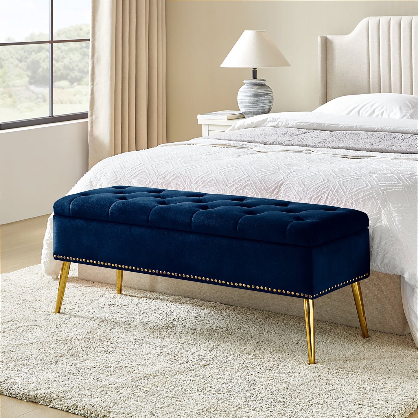 Lenore Upholstered Storage Bench
