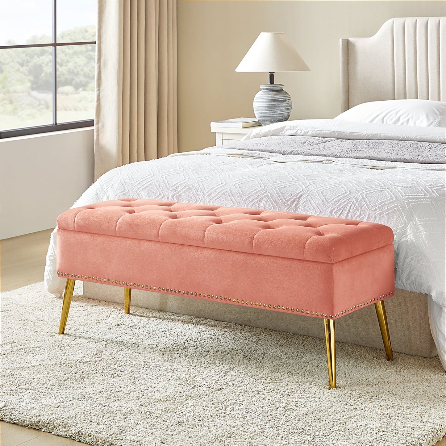 Lenore Upholstered Storage Bench