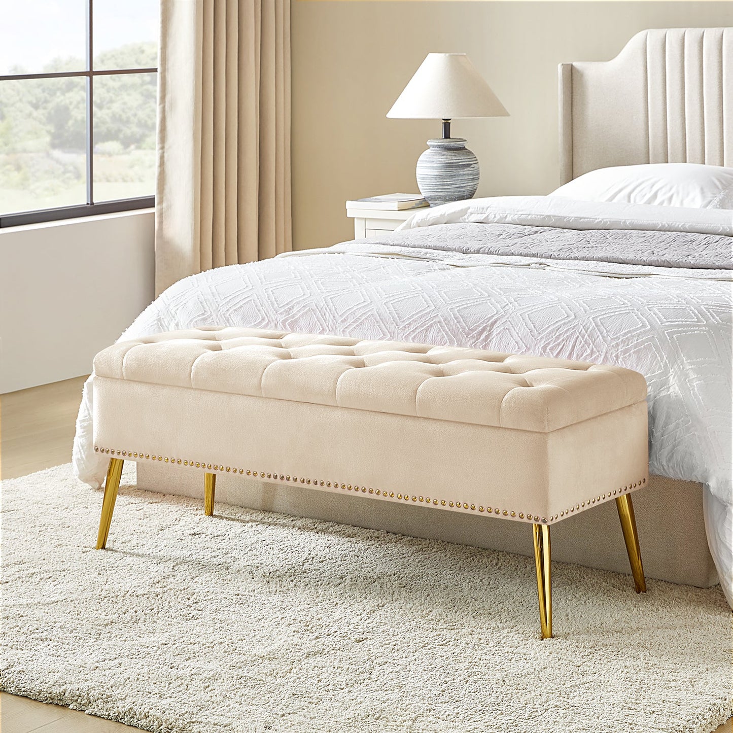 Lenore Upholstered Storage Bench