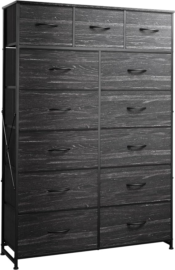 Tall Dresser for Bedroom with 13 Drawers, Storage Dresser Organizer Unit, Fabric Dresser