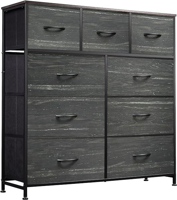 9-Drawer Dresser, Fabric Storage Tower for Bedroom, Hallway, Closet, Tall Chest Organizer
