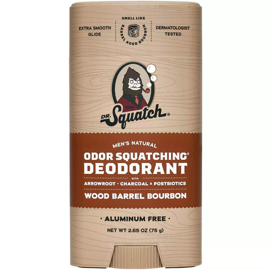 Dr. Squatch Deodorant Stick, Wood Barrel Bourbon