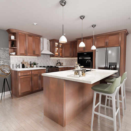Small Light Rail Moulding - 96'W x 11/2H x 1 1/2D - Aria Shaker Espresso