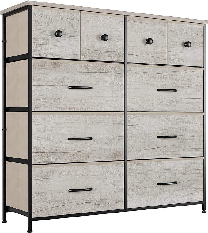 Dresser for Bedroom with 10 Drawers, Storage Drawer Organizer, Tall Chest of Drawers