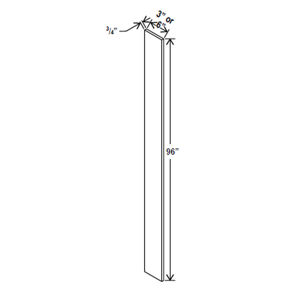 Tall Filler - 3W x 96H x 3/4D - Aria Shaker Espresso