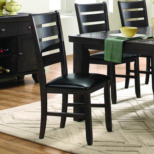 Homelegance Ameillia Ladder Back Side Chair in Dark Oak