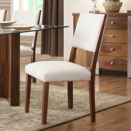 Homelegance Aria Side Chair in White Bi-Cast Vinyl