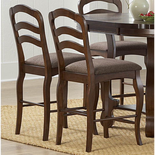 Homelegance Arlington Upholstered Counter Height Chair in Walnut