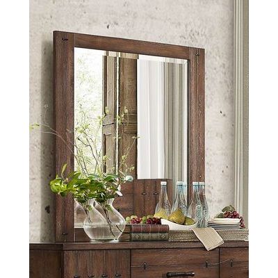 Homelegance Brazoria Mirror In Natural Distressed Wood