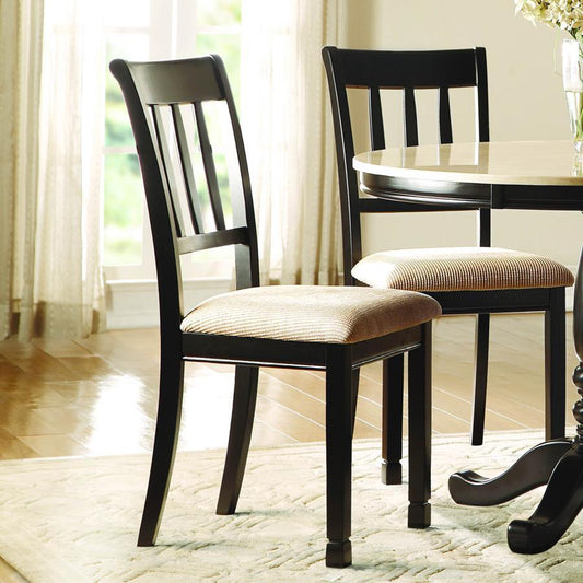 Homelegance Dearborn Side Chair in Neutral Brown Fabric