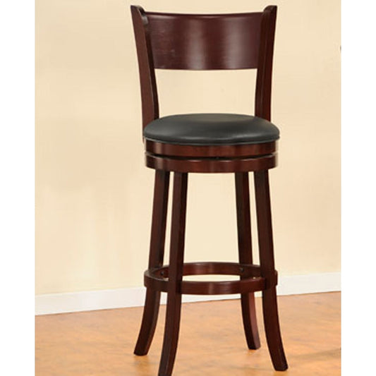 Homelegance Edmond Swivel Pub Chair in Dark Cherry