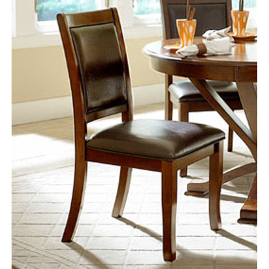 Homelegance Helena Vinyl Side Chair in Cherry