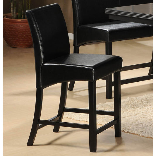 Homelegance Papario Vinyl Counter Height Chair in Black