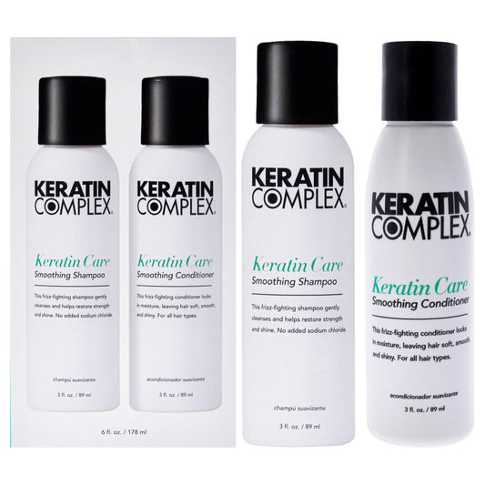 Keratin Complex Keratin Care Smoothing Kit by Keratin Complex for Unisex - 2 x 3 oz Shampoo, Conditioner