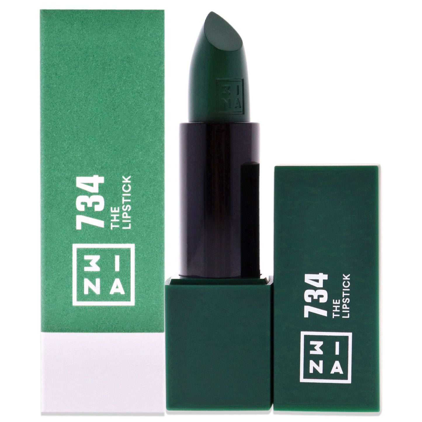 The Lipstick - 734 Deep Winter Green by 3Ina for Women - 0.16 oz Lipstick