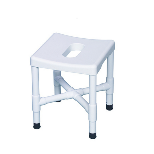 IPU Bariatric PVC Shower Chair Bath Bench - White