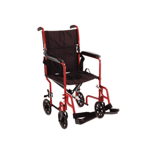 Nova Medical Lightweight Steel 17" Folding Transport Chairs - Open Box - Senior.com Transport Chairs