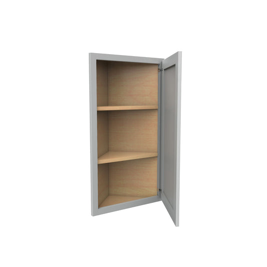 Luxor Misty Grey - Single Door Wall End Cabinet | 12"W x 30"H x 12"D