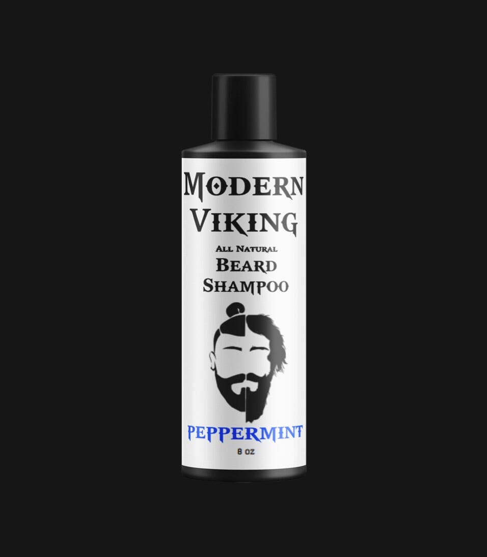 Peppermint Beard Shampoo Beard Washes & Conditioners Modern Viking Beard Co. 8 oz Bottle