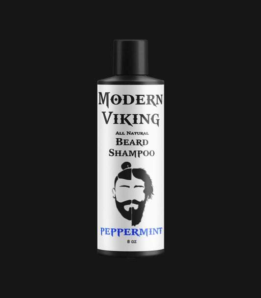 Peppermint Beard Shampoo Beard Washes & Conditioners Modern Viking Beard Co. 8 oz Bottle