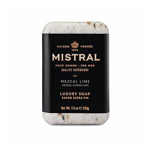 Mistral Men's Luxury French Bar Soap 8.8oz 250g - Mezcal Lime