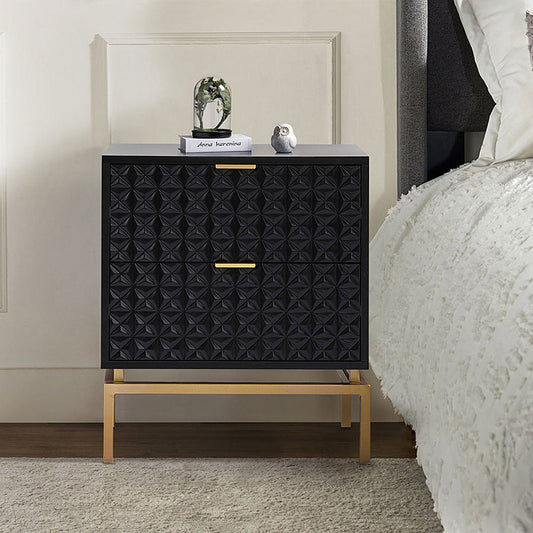 Rodolfo 25" Tall 2-Drawer Nightstand