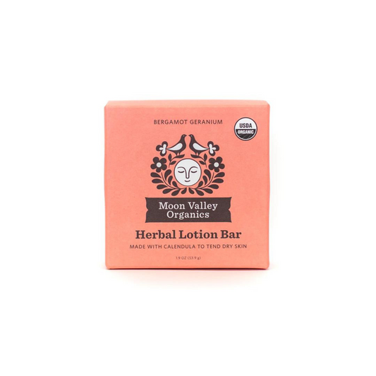 Moon Valley Organics Bergamot Geranium Herbal Lotion Bar (1.9 oz) #10084946