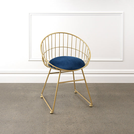 Annabelle Round Velvet Cushion Chair
