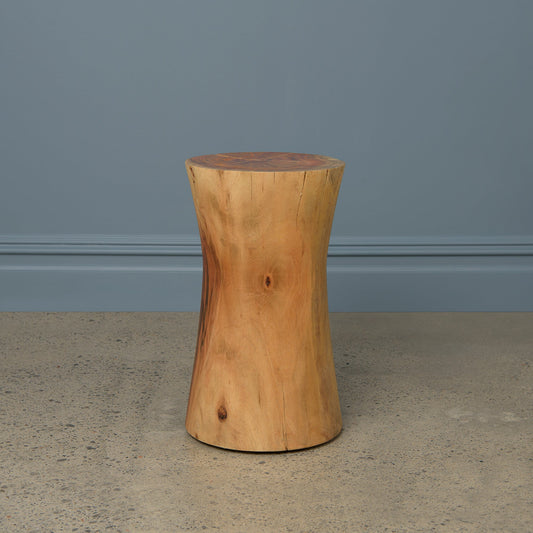 Glen Wood Hourglass Stool