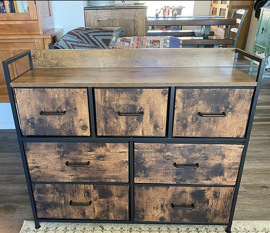 Drawer Dresser, Chest of Drawers, Closet Storage Dresser, 7 Fabric Drawers