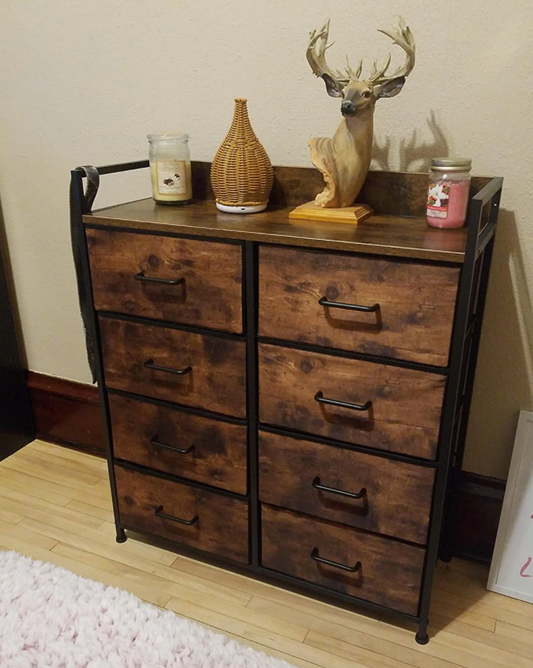 Drawer Dresser, Closet Storage Dresser, Chest of Drawers, 8 Fabric Drawers