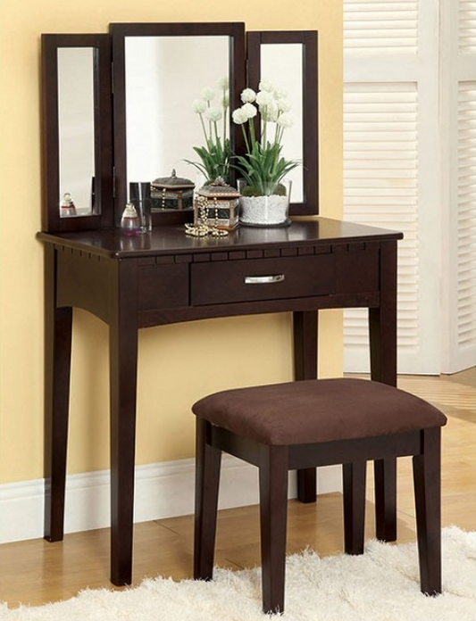 Potterville Contemporary Vanity Set - Espresso