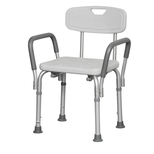 MOBB Tool-Free Bathtub Adjustable Shower Chair with Arms