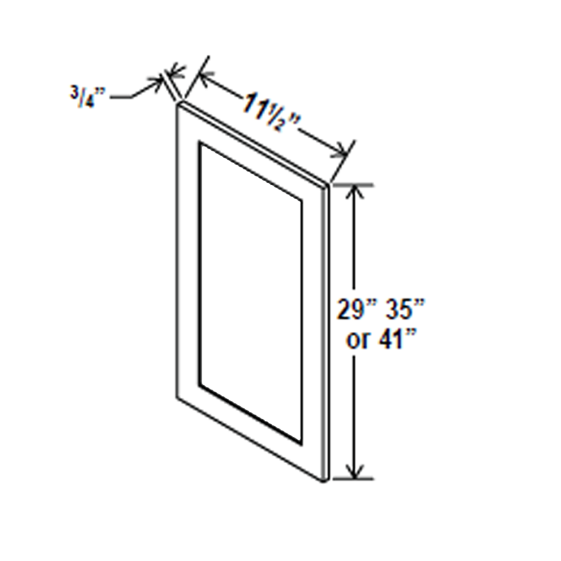 Wall Decorative Panel - 11 1/2W x 41H - Aria Shaker Espresso - RTA